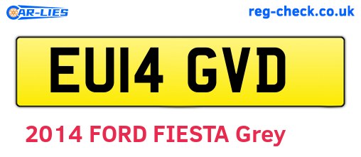 EU14GVD are the vehicle registration plates.
