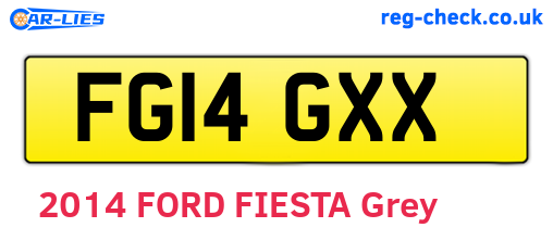 FG14GXX are the vehicle registration plates.