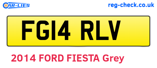 FG14RLV are the vehicle registration plates.