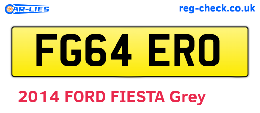 FG64ERO are the vehicle registration plates.