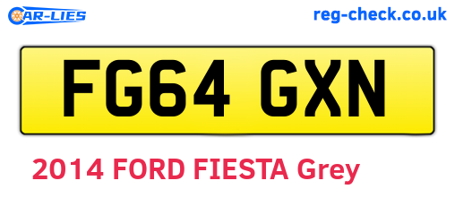 FG64GXN are the vehicle registration plates.