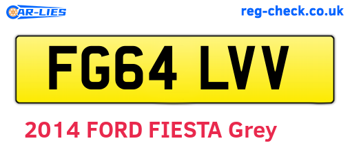 FG64LVV are the vehicle registration plates.