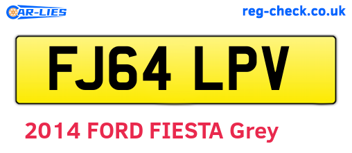 FJ64LPV are the vehicle registration plates.