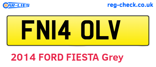 FN14OLV are the vehicle registration plates.