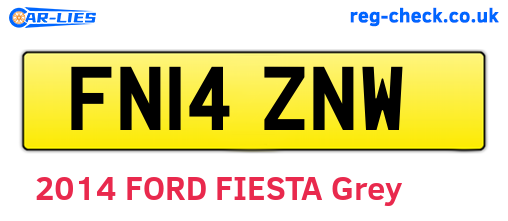 FN14ZNW are the vehicle registration plates.