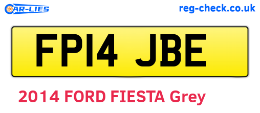 FP14JBE are the vehicle registration plates.