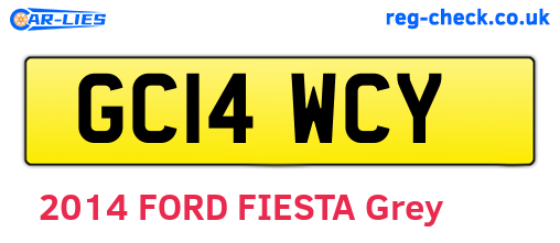 GC14WCY are the vehicle registration plates.