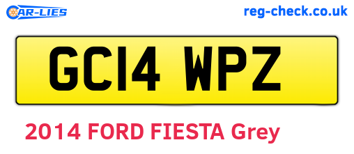 GC14WPZ are the vehicle registration plates.