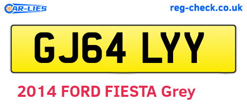 GJ64LYY are the vehicle registration plates.
