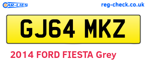 GJ64MKZ are the vehicle registration plates.