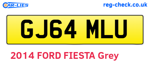 GJ64MLU are the vehicle registration plates.