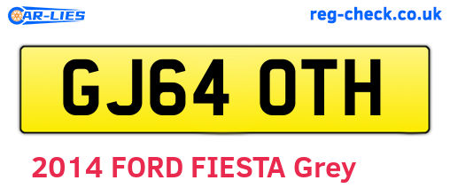 GJ64OTH are the vehicle registration plates.