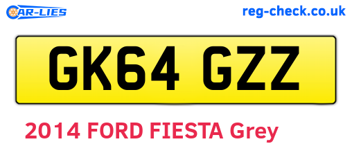 GK64GZZ are the vehicle registration plates.