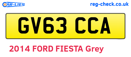 GV63CCA are the vehicle registration plates.