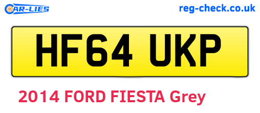 HF64UKP are the vehicle registration plates.