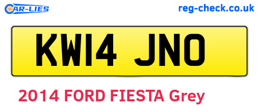 KW14JNO are the vehicle registration plates.