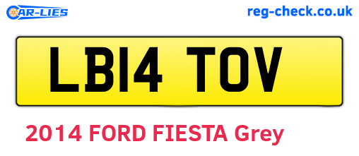 LB14TOV are the vehicle registration plates.
