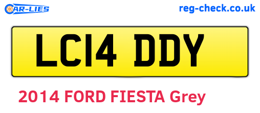 LC14DDY are the vehicle registration plates.