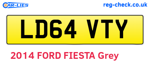 LD64VTY are the vehicle registration plates.