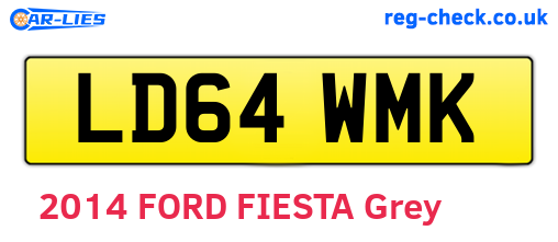 LD64WMK are the vehicle registration plates.
