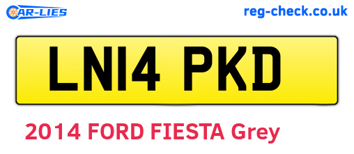 LN14PKD are the vehicle registration plates.