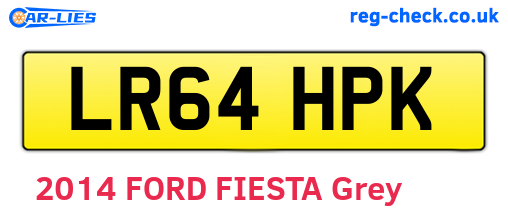 LR64HPK are the vehicle registration plates.