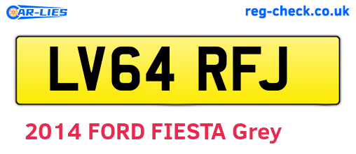 LV64RFJ are the vehicle registration plates.