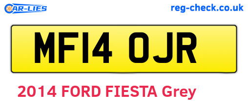 MF14OJR are the vehicle registration plates.