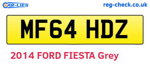 MF64HDZ are the vehicle registration plates.