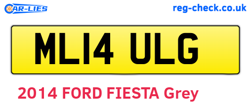 ML14ULG are the vehicle registration plates.