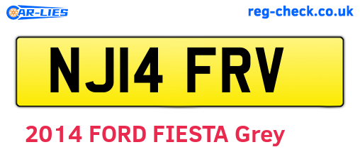 NJ14FRV are the vehicle registration plates.