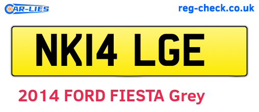NK14LGE are the vehicle registration plates.