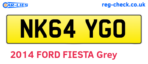 NK64YGO are the vehicle registration plates.