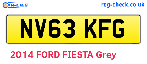 NV63KFG are the vehicle registration plates.