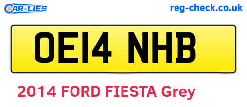 OE14NHB are the vehicle registration plates.