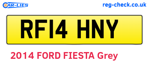 RF14HNY are the vehicle registration plates.
