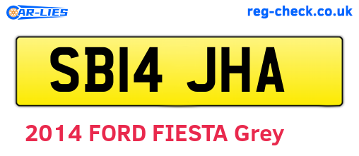 SB14JHA are the vehicle registration plates.