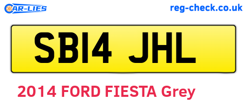 SB14JHL are the vehicle registration plates.