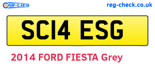 SC14ESG are the vehicle registration plates.