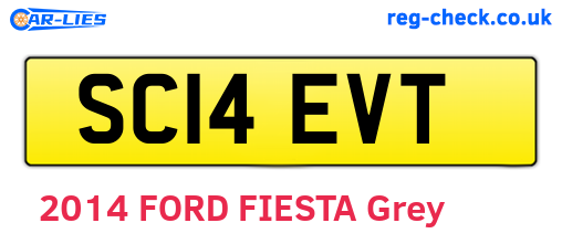 SC14EVT are the vehicle registration plates.