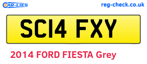 SC14FXY are the vehicle registration plates.