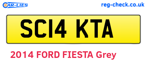 SC14KTA are the vehicle registration plates.