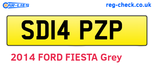 SD14PZP are the vehicle registration plates.