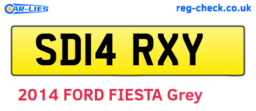SD14RXY are the vehicle registration plates.