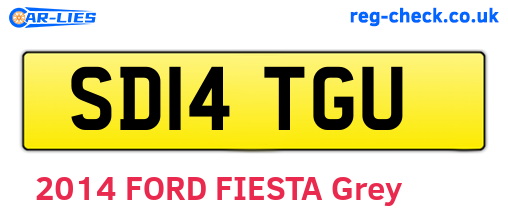 SD14TGU are the vehicle registration plates.