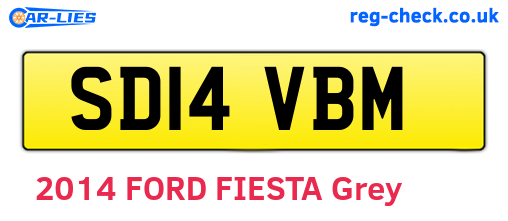 SD14VBM are the vehicle registration plates.