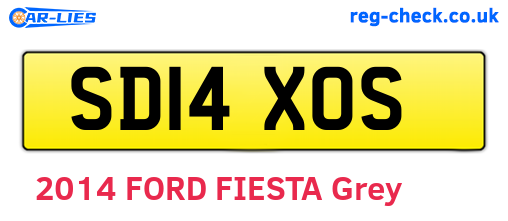 SD14XOS are the vehicle registration plates.