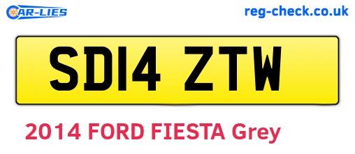 SD14ZTW are the vehicle registration plates.