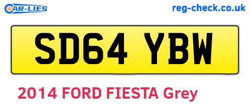 SD64YBW are the vehicle registration plates.