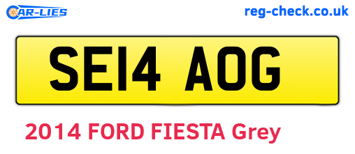 SE14AOG are the vehicle registration plates.
